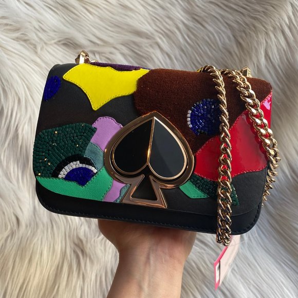 NWT KATE SPADE nicola beaded intarsia twistlock - Picture 3 of 13